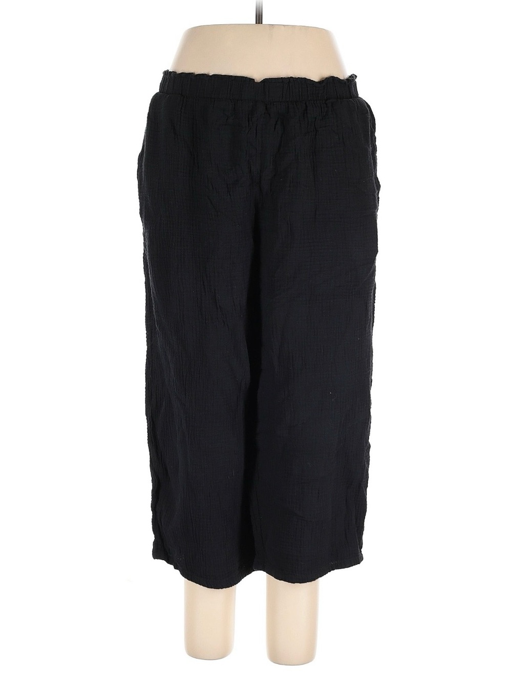 ❤️ Jessica Simpson Black Elastic-Waist Gauze Crops Size XL